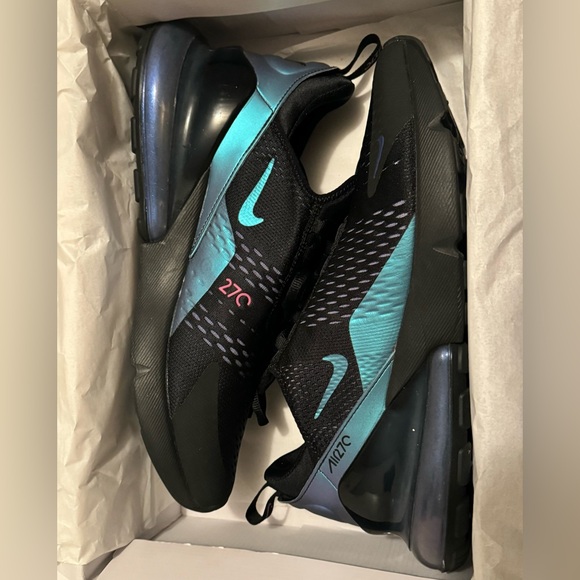 Nike Air Max 270 Throwback Future Men’s Size 13 Black/Laser Fuchsia Like New - Picture 3 of 14